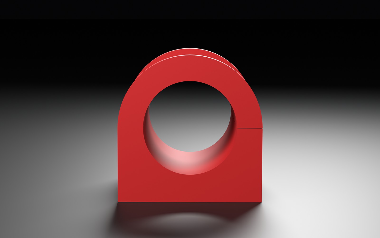 Front sway bar bushing with a 35 mm bore, viewed straight down the bore