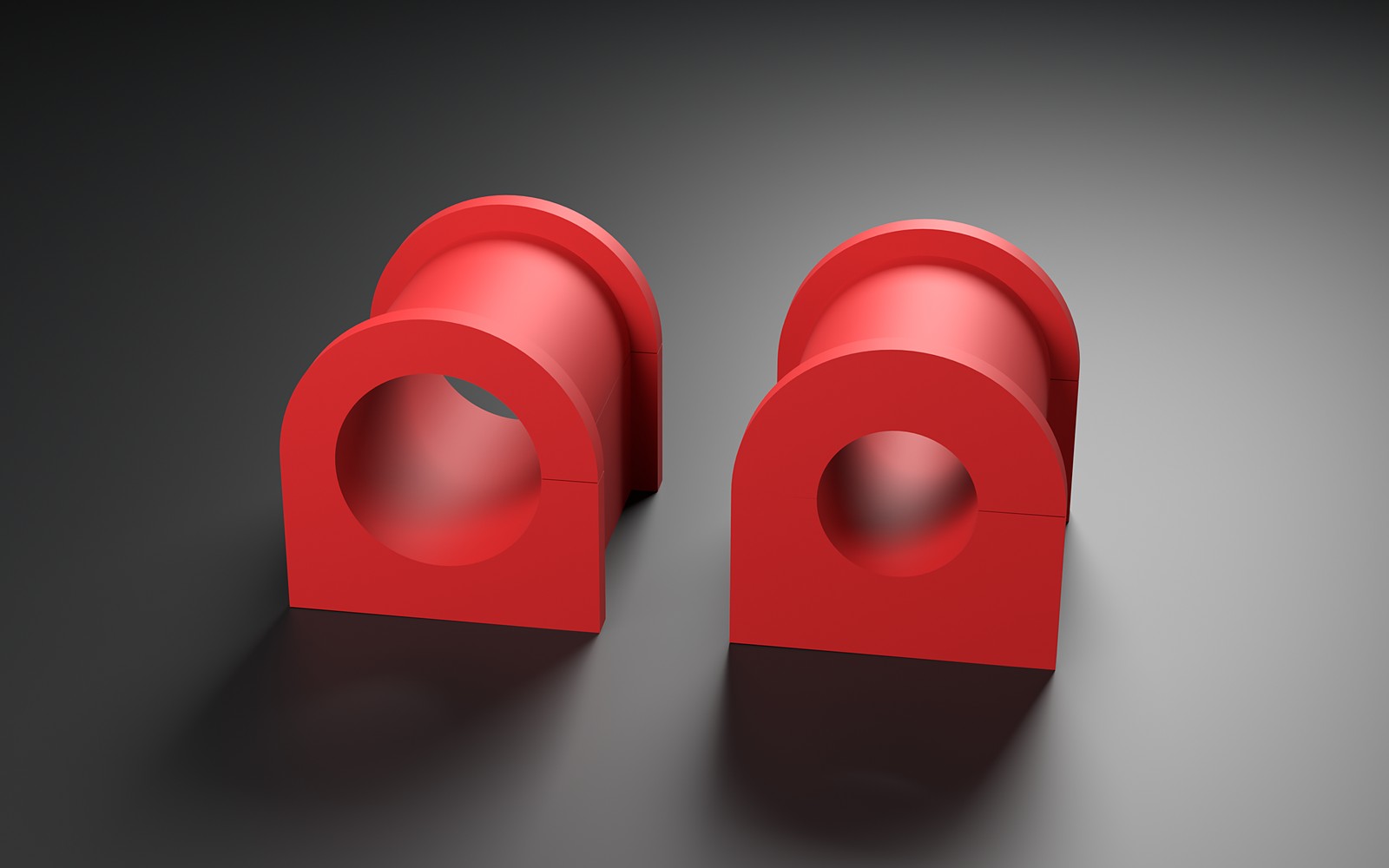 The 35 mm and 26 mm bushings side by side