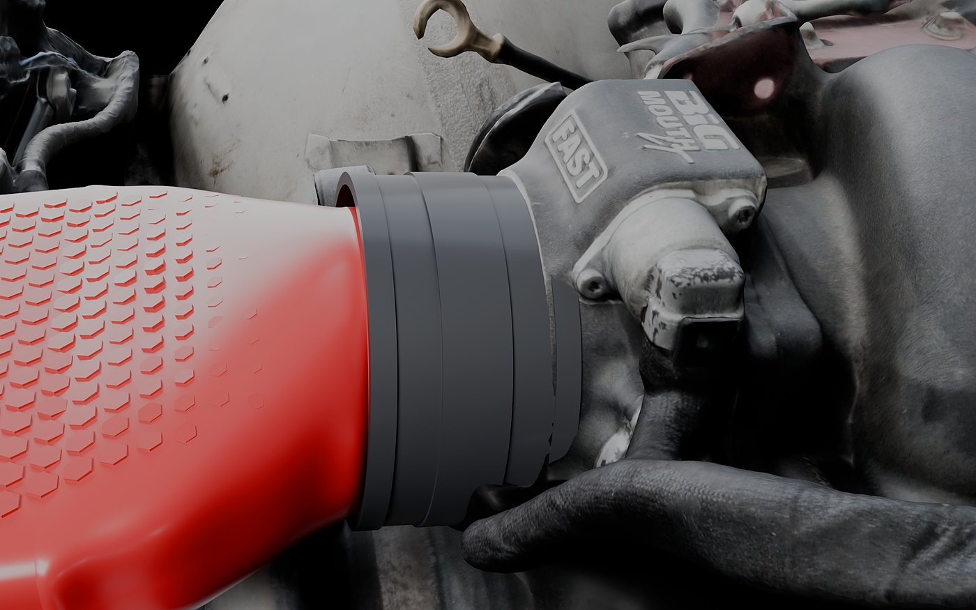 Flexible coupler seated on the throttle body inlet